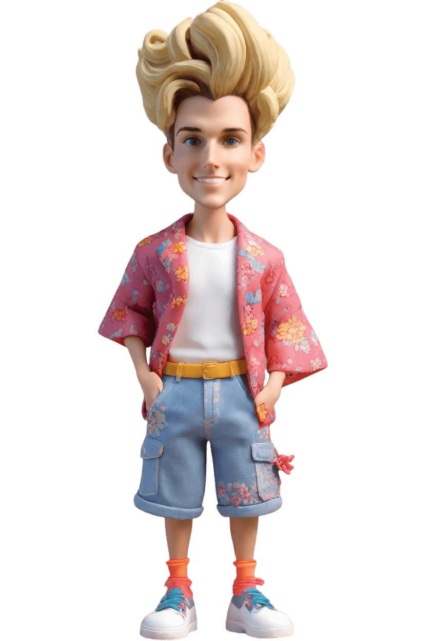 Casual Chic Custom Bobblehead,He Made His Own Bobblehead in Kimono!