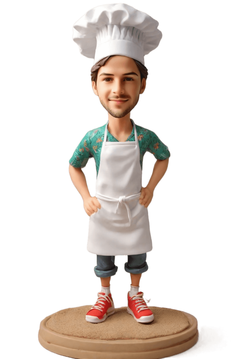 Culinary Custom Bobblehead,He Made His Own Chef Bobblehead! 👨‍🍳🔪