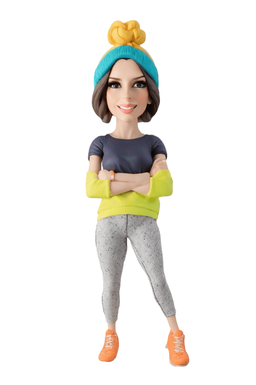 Custom Fitness Flexing Bobblehead,She's Flexing Her Muscles: Create Your Own Bobblehead Doll