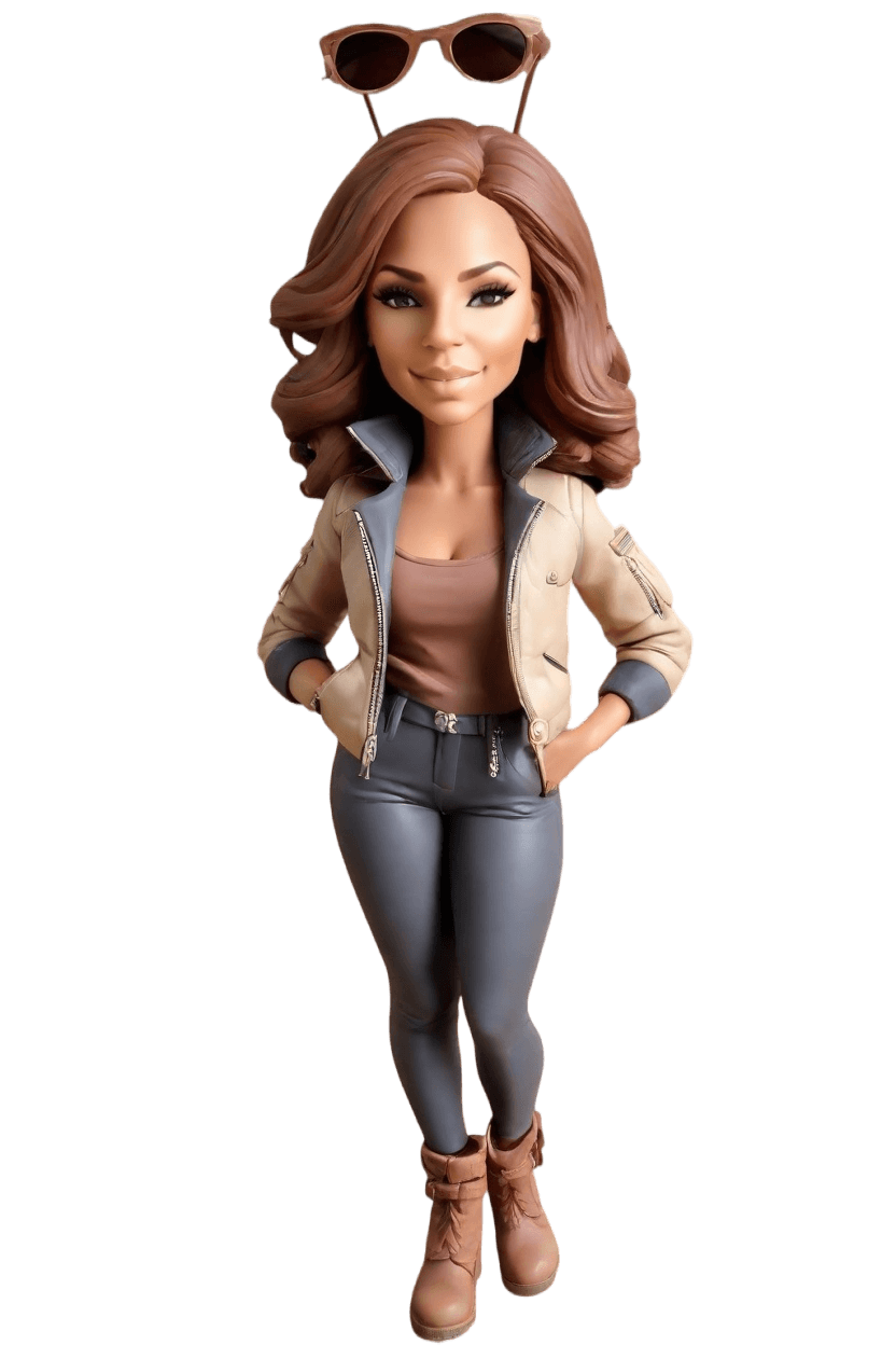 Custom Aviator Chic Bobblehead,She’s Got Swagger: Create Your Own Aviator Bobblehead Doll