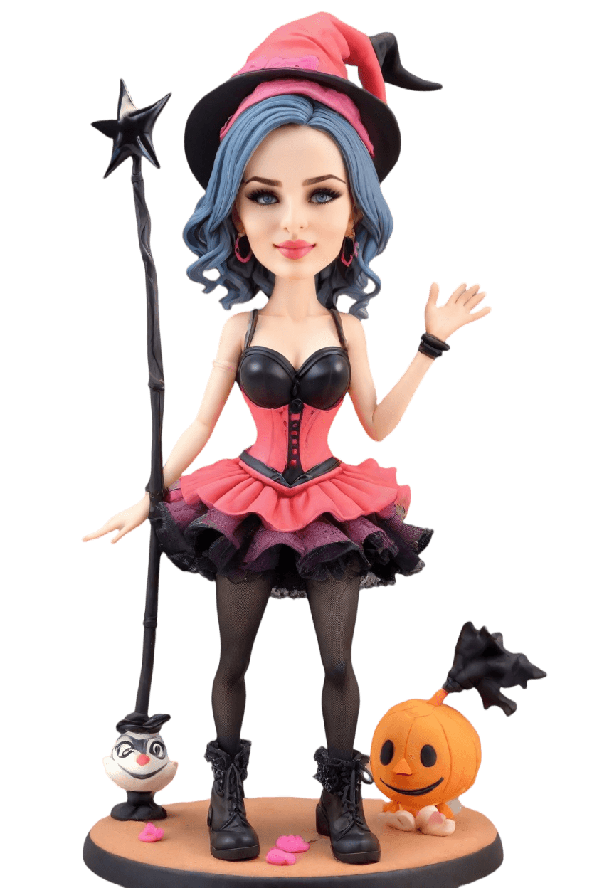 custom Witchy Wave Bobblehead,She’s Got Magic: Create Your Own Punk-Inspired Bobblehead