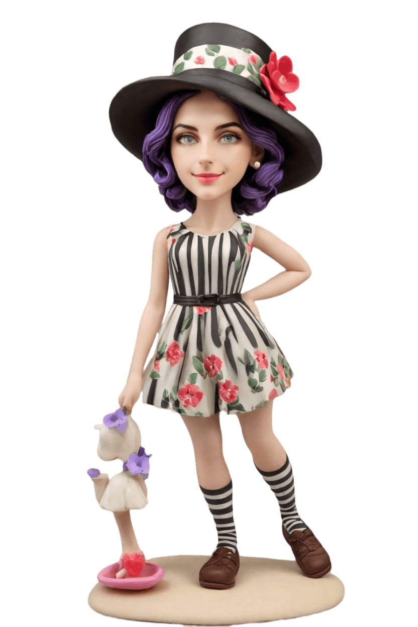 Custom Cheeky Chic Bobblehead,She Created Her Cheeky Chic Bobblehead Doll!