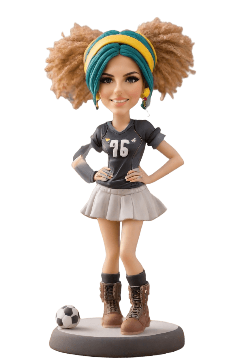 Custom Kicking Punk Bobblehead,She’s Making Her Own Bobblehead Doll Kicking It Up!