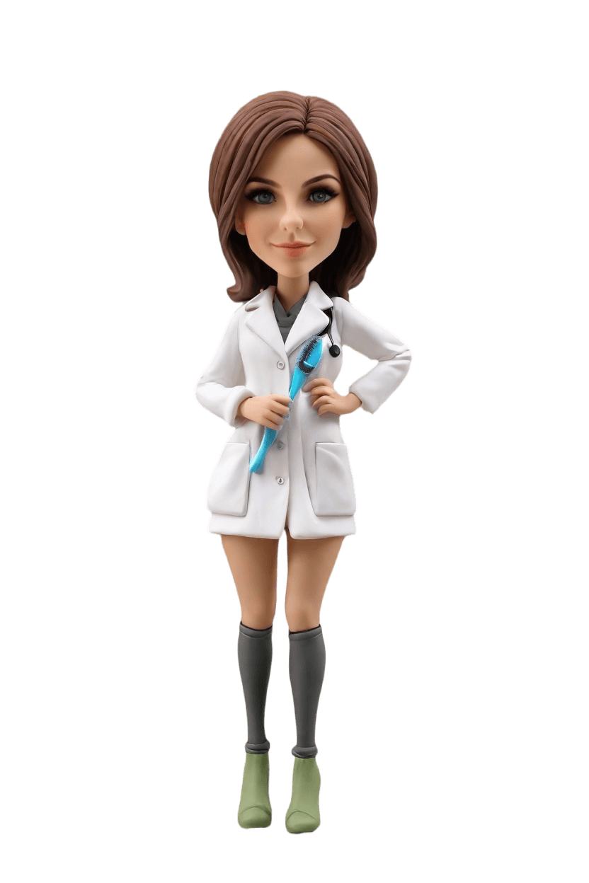 Custom Dental Delights Bobblehead,She Created Her Own Dental Bobblehead Doll! 🦷✨