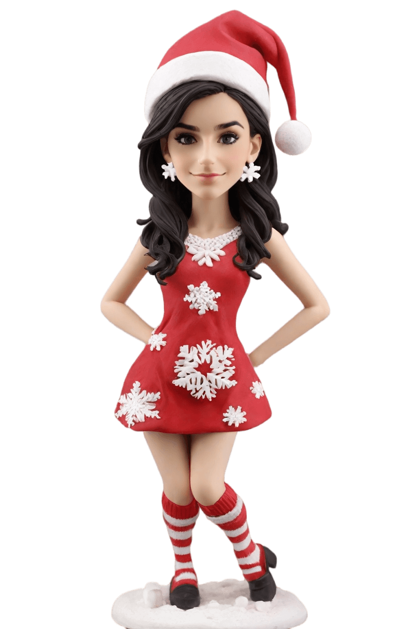 Custom Christmas Cheeky Bobblehead,She Created a Cheeky Christmas Bobblehead!