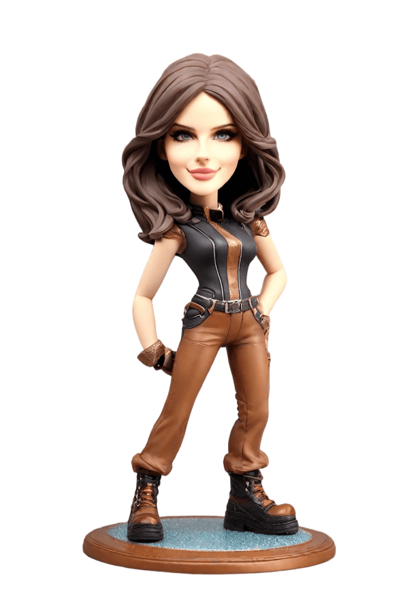 custom Heroic Stance Female Bobblehead,She Created Her Own Superhero Bobblehead Doll!
