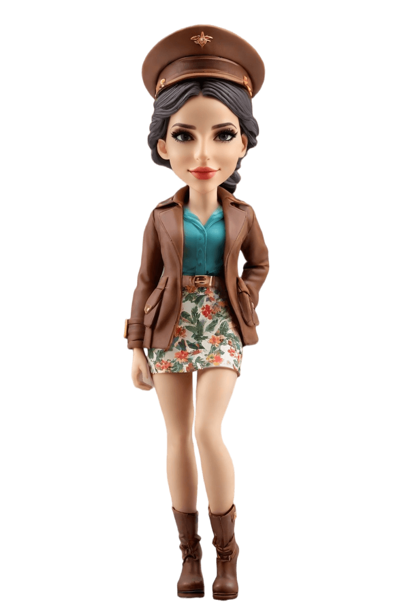 Custom Aviator Chic Bobblehead,She's My Aviator Hero: Create Your Own Bobblehead Doll