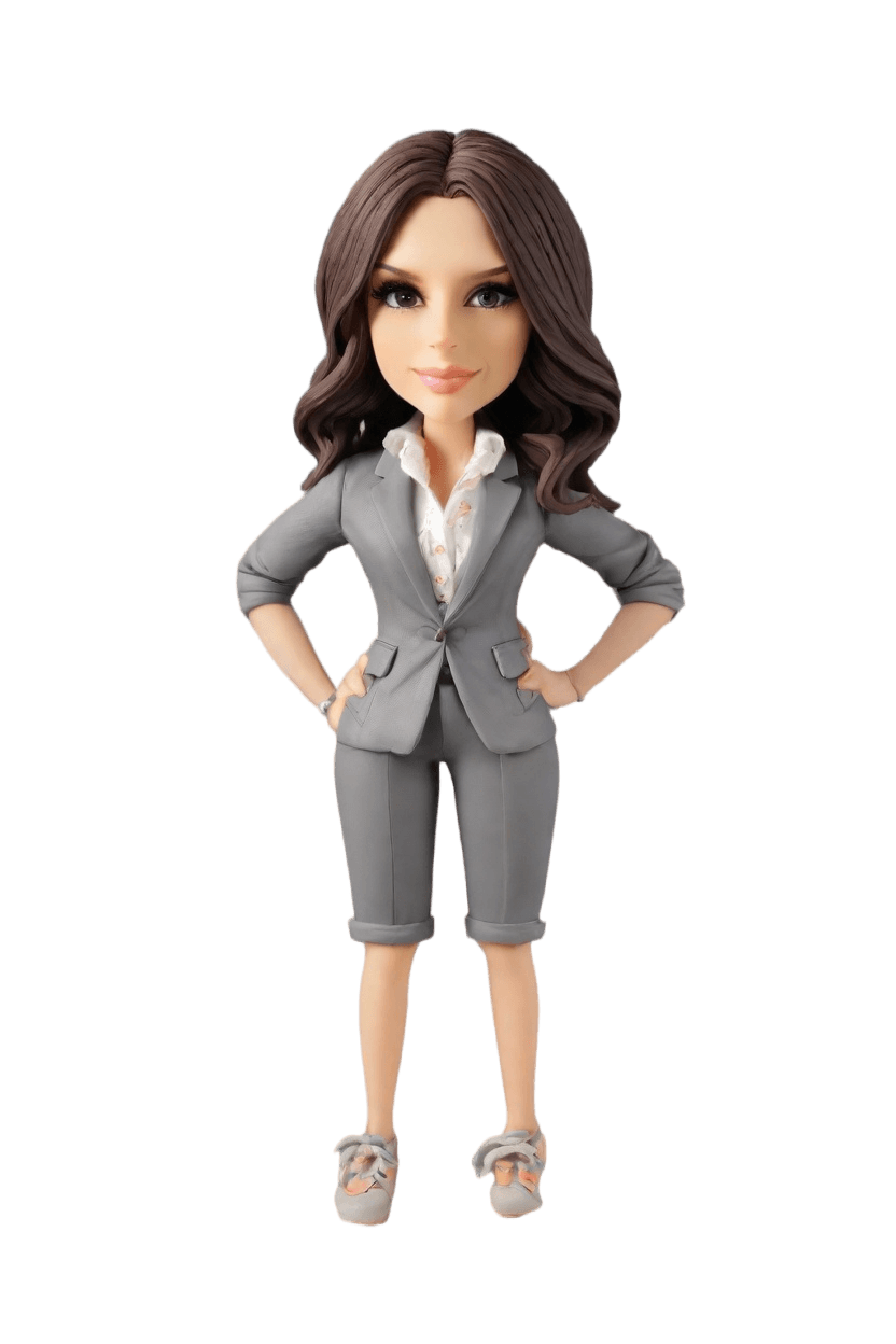 custom Executive Confidence bobblehead,She Created Her Ultimate Confidence Bobblehead