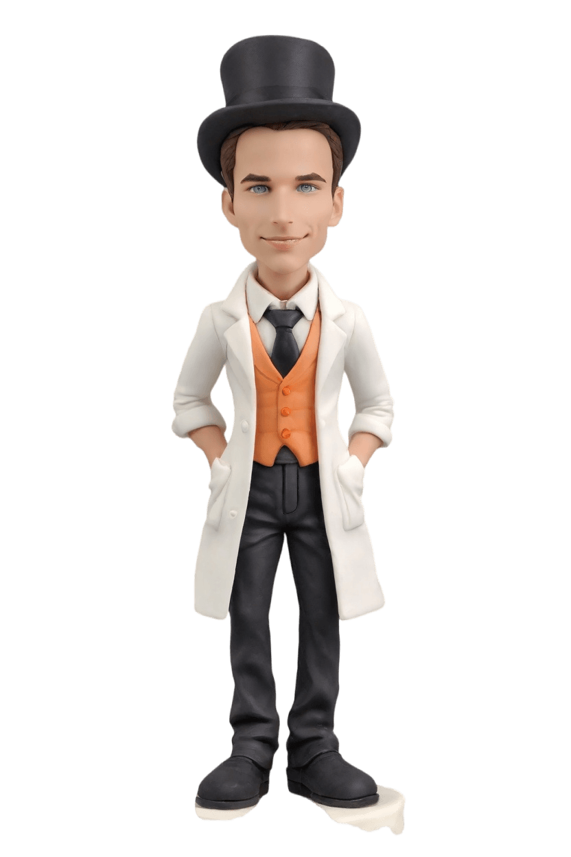Custom Villainous Swagger Bobblehead,He Made His Own Mischievous Bobblehead Doll!