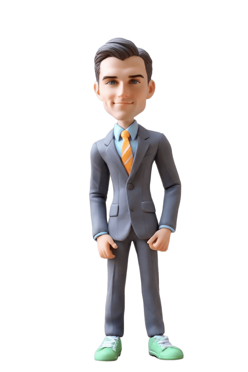Confident Business Custom Bobblehead,John Shares His Unique Business Bobblehead