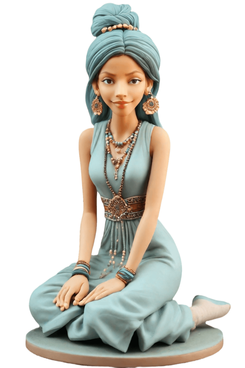 Custom Meditation Serene Bobblehead,She Shares Her Zen: Create Your Own Bobblehead Doll