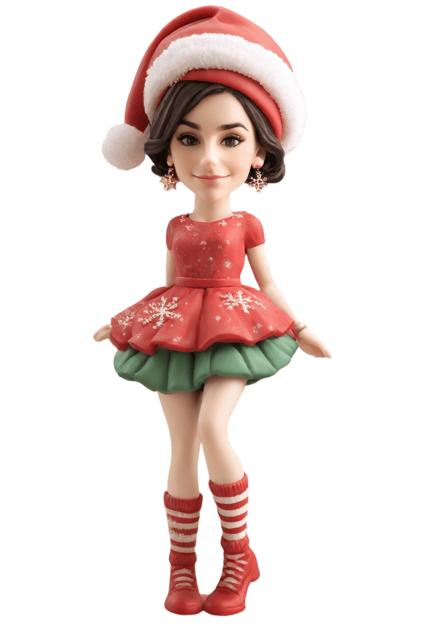 custom Christmas Cheeky Bobblehead,She's Unveiling Her Cheeky Christmas Bobblehead!