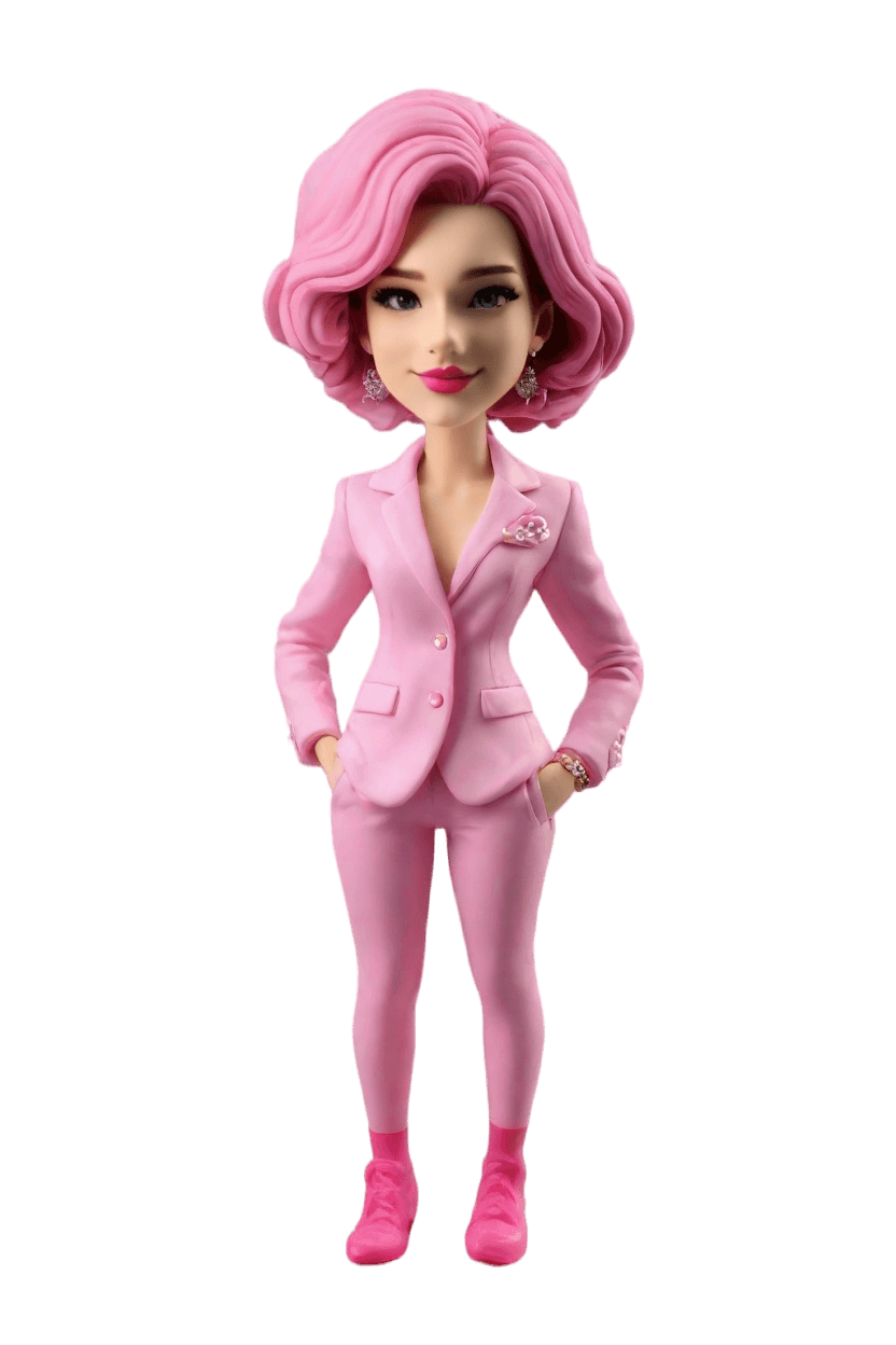 Sassy Custom Neon Bobblehead,She's a Star: Create Your Sassy Neon Bobblehead