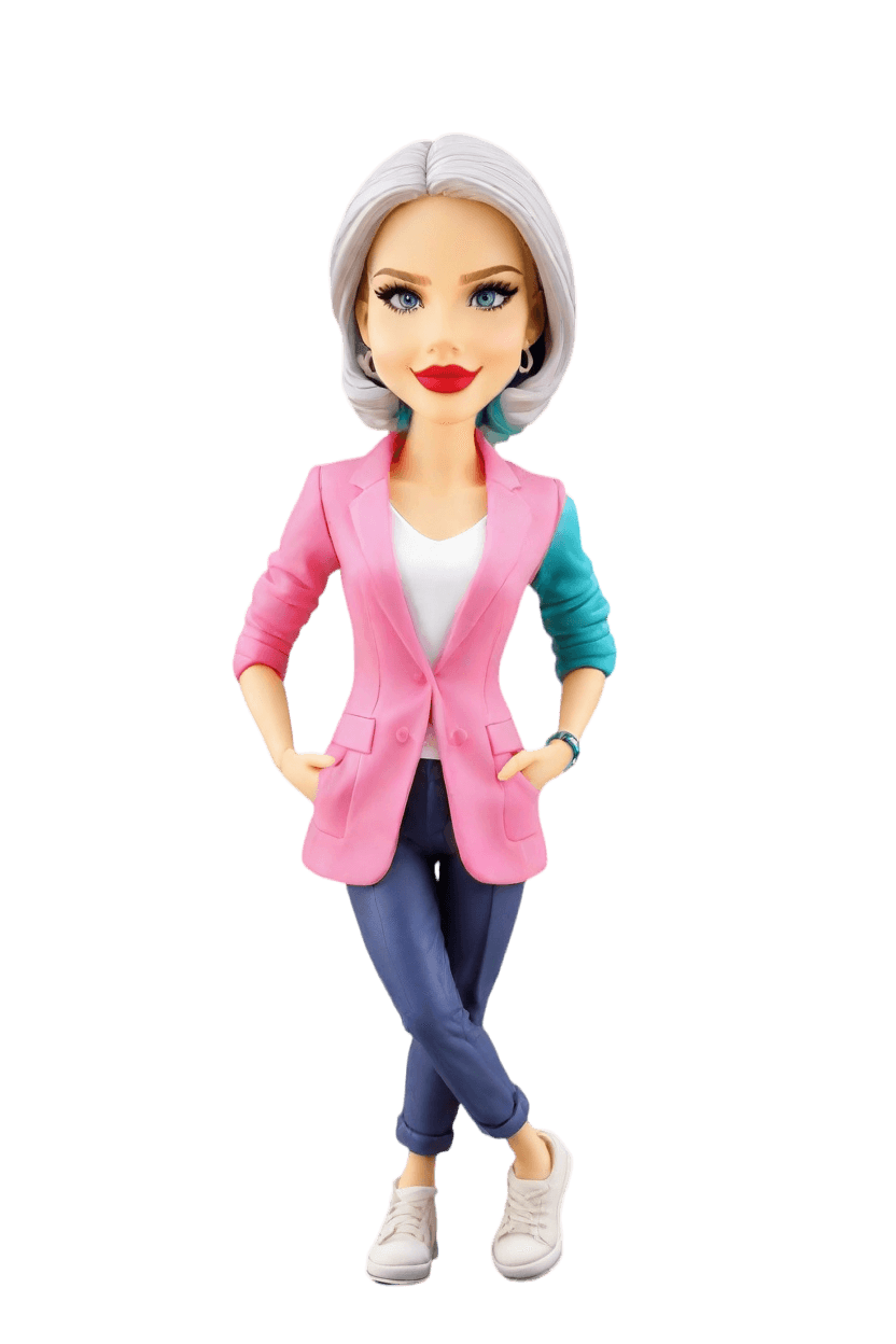 Confident Custom Executive Bobblehead,She Created Her Own Confident Executive Bobblehead Doll!