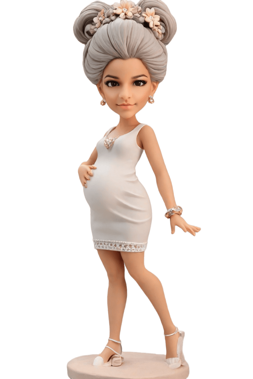 Custom Maternity Celebration Bobblehead,She Created Her Own Maternity Bobblehead! 😍