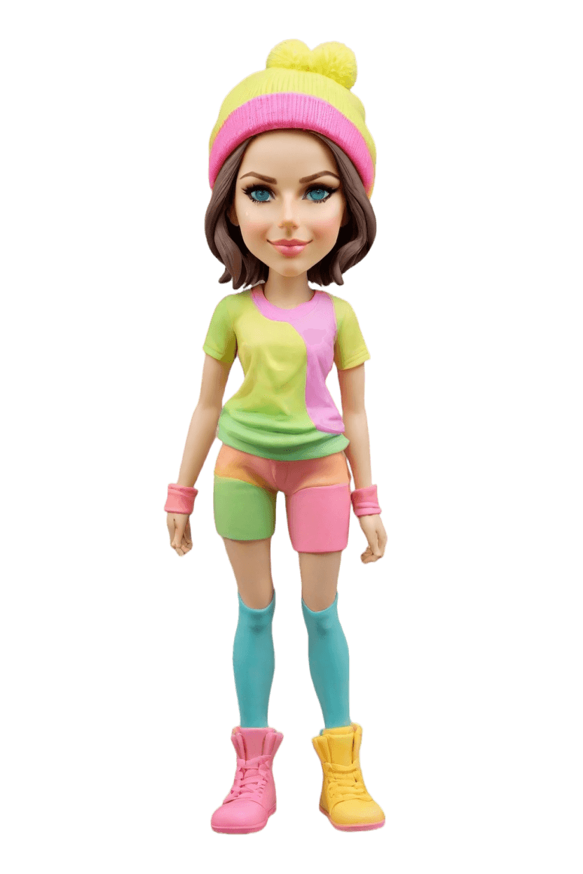 Custom Playful Pose Bobblehead,She's Winking! Create Your Own Bobblehead Doll