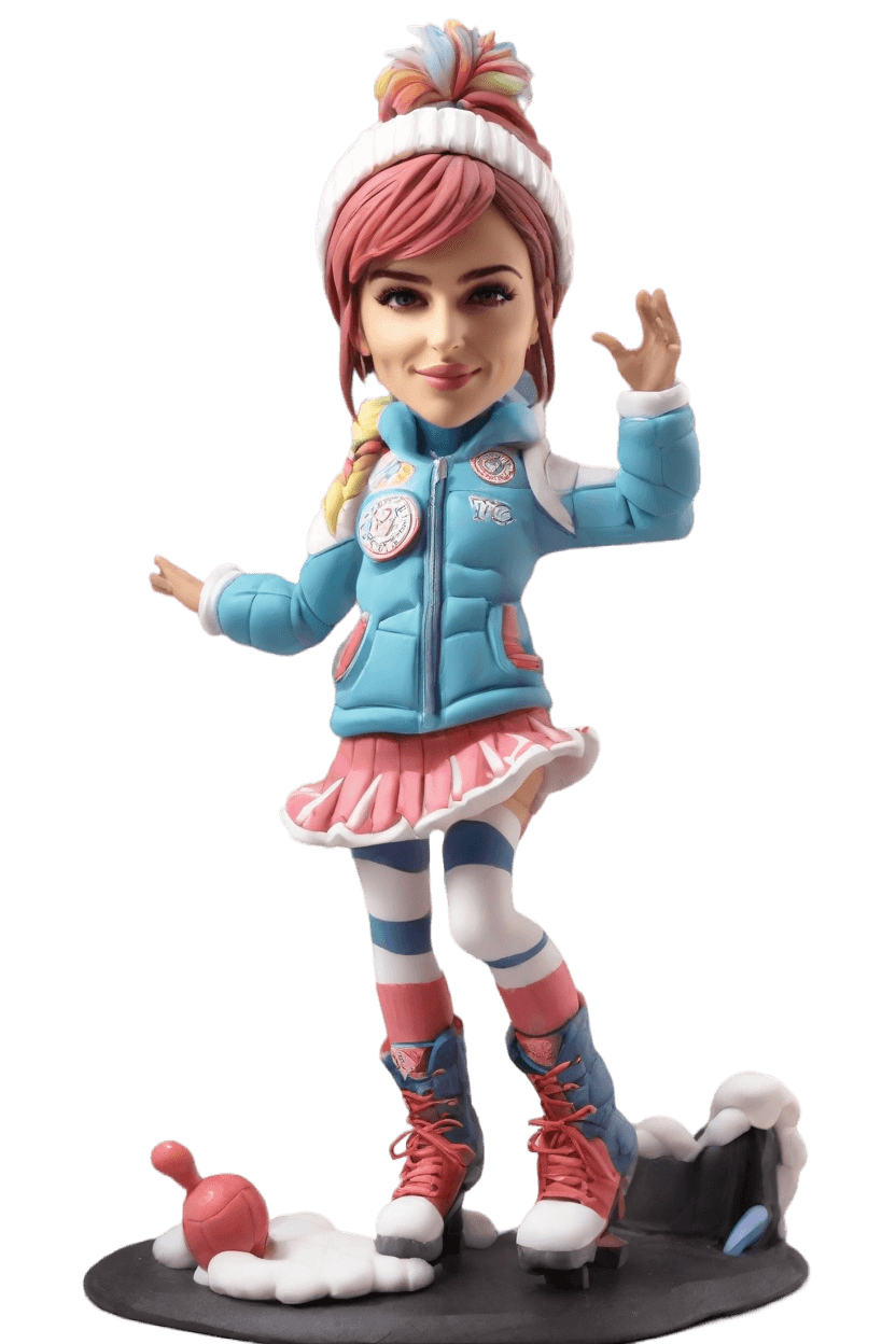 Custom Winter Olympics Victory Bobblehead,She Nailed It: Create Your Own Winter Olympics Bobblehead