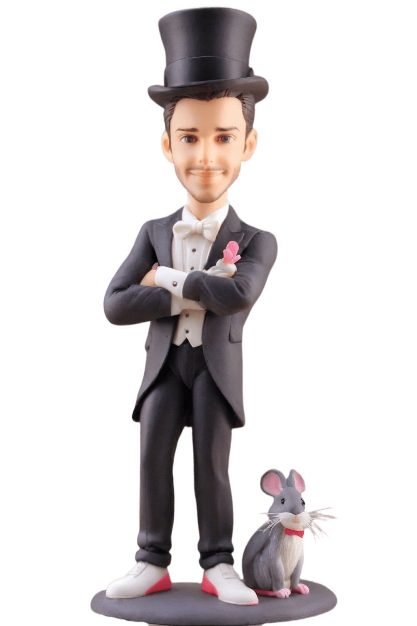 Custom Birthday Star Bobblehead,He Made His Own Bobblehead Doll and It’s Lit!