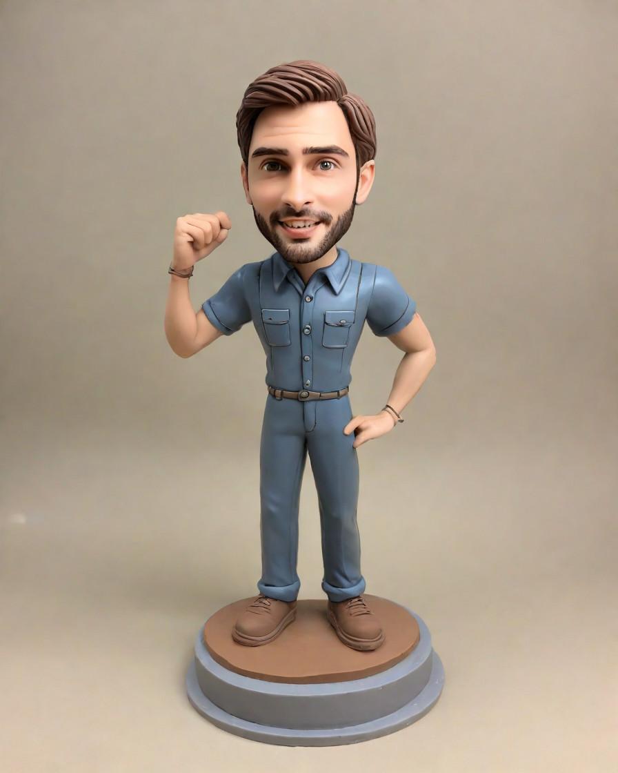 Spotlight on Innovation: Electrician's Bobblehead, the New Trend in Personalized Gifts,He's the Real Deal: My Electrician's Custom Bobblehead, a Unique Gift That Shocked Me!