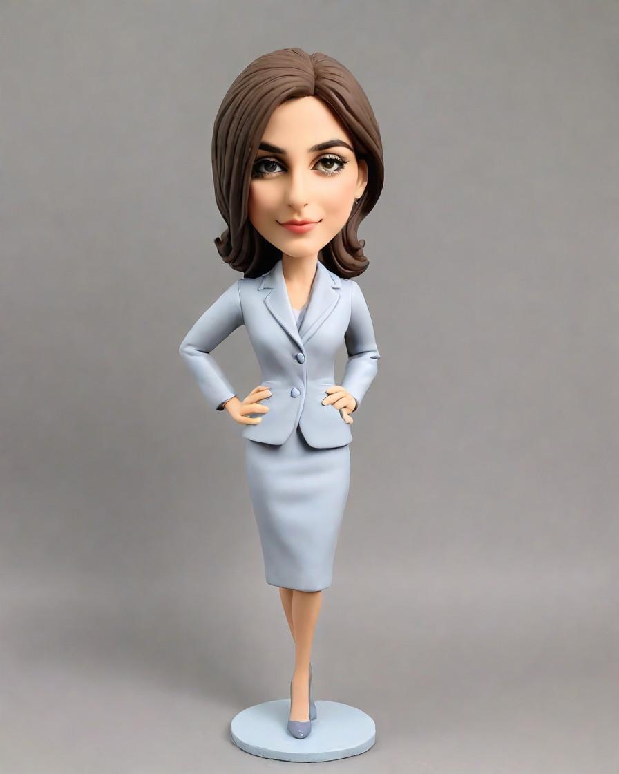 Trend Alert: The Silver Suit Bobblehead Figurine Taking Over Executive Desks,She's Got Swagger: My Mini-Me in a Silver Suit Conquered the Corporate World
