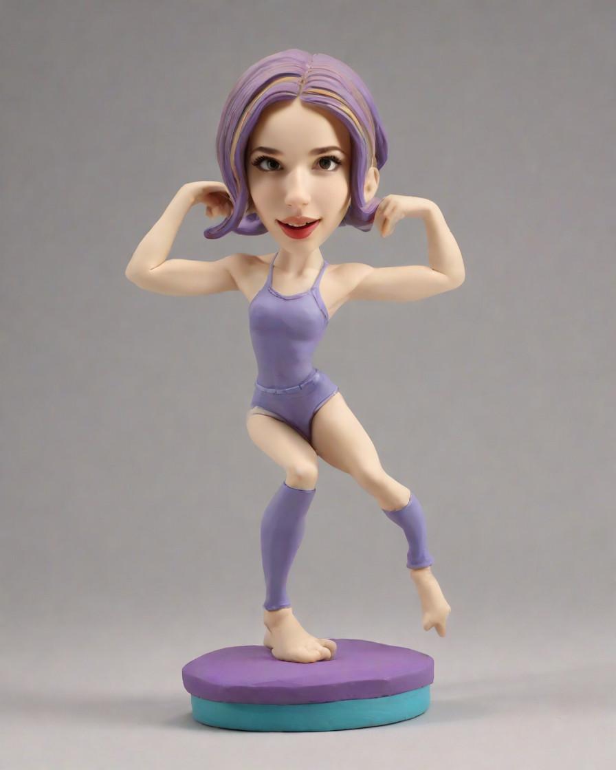 Flexing Creativity: The Unique Bobblehead Trend Amongst Contortionists,Bending Boundaries: A Contortionist's Personalized Mini-Me Figurine