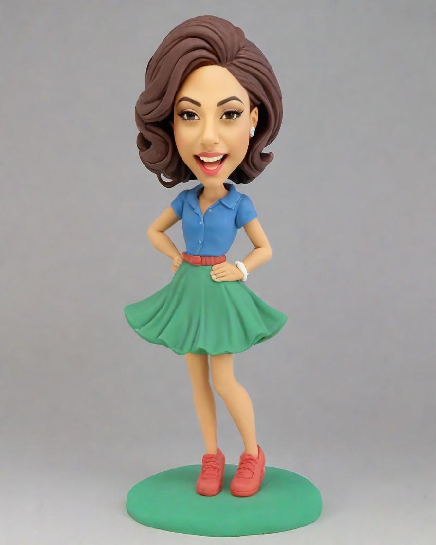 Fashion Meets Fun: Discovering the Artistic Bobbleheads Trend with a Twist,My Mini-Me Moment: A Sassy Skirt Girl's Journey into the World of Custom Figurines