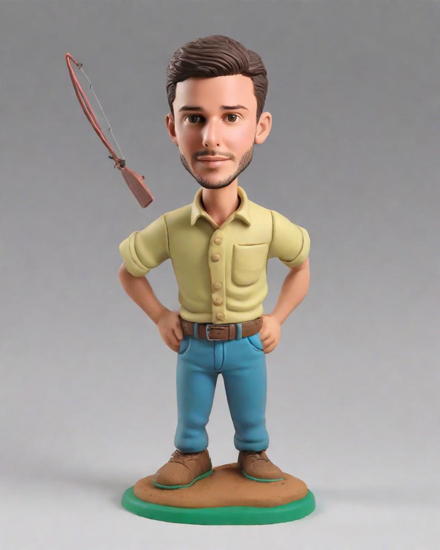 Fishing Gear Meets Casual Wear: The Bobblehead Trend Sweeping the Outdoors,Fishing with Dynamite: A Bobblehead Adventurer's Tale
