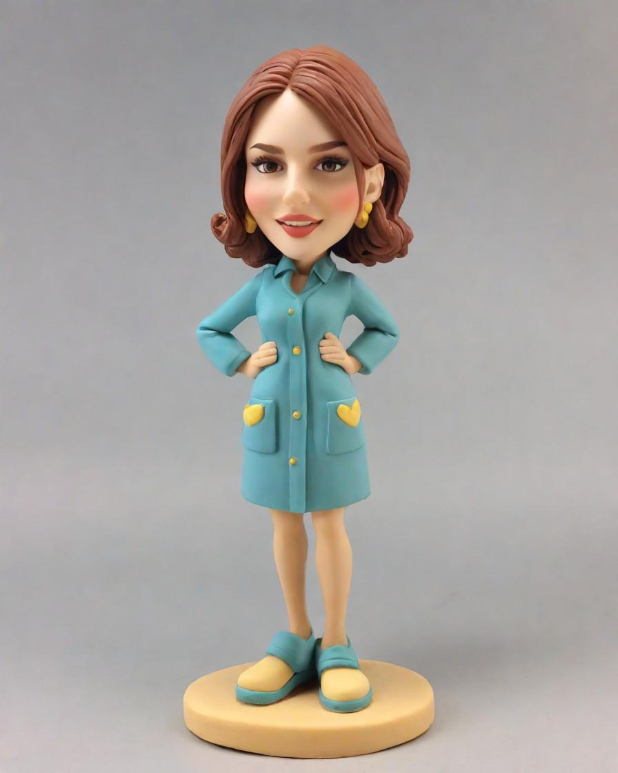 Celebrating Milestones with a Personalized Mini-Me: The Ultimate Graduation Gift,She Did It! A Joyful Female Graduate's Heartfelt Embrace with Her Mini-Me Figurine