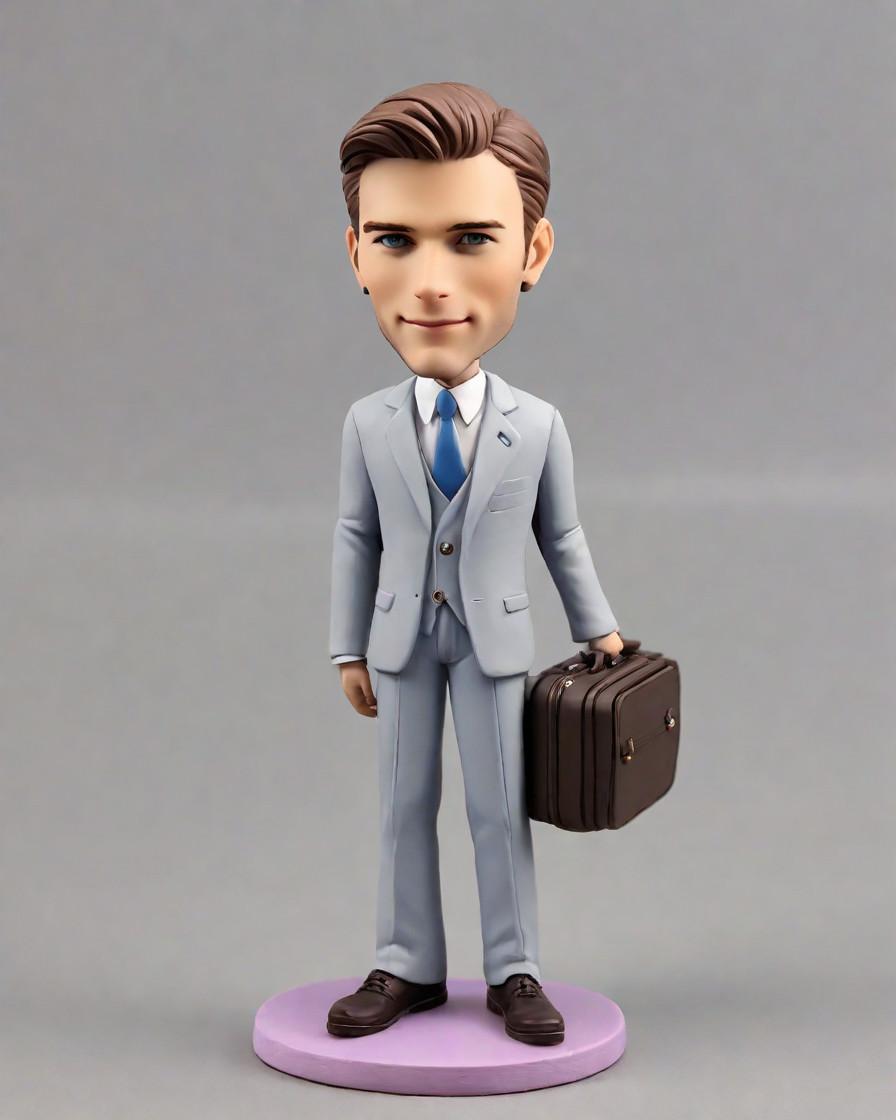 The Personalized Bobblehead That's Ready for Any Business Trip,My Mini-Me Suitcase Adventure: A Business Executive's Tale