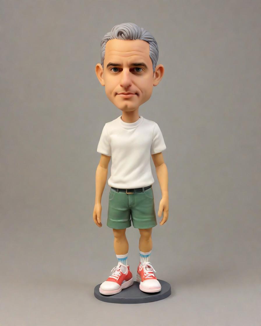 Spotlight on Dad: A Stylish Mini-Me Figurine that Captures His Essence,He's Got Swagger in Shorts: A Father's Day Tribute with a Miniature Twist