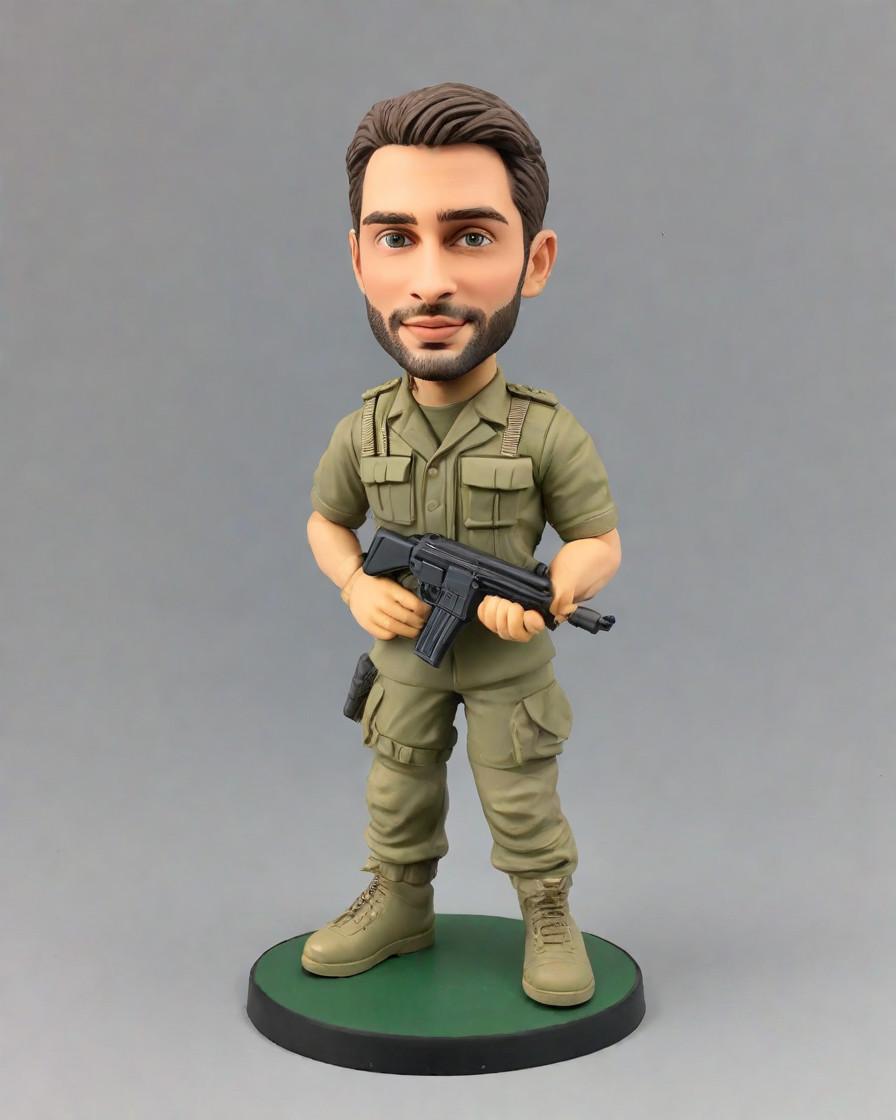 In Pursuit of Perfection: Unveiling the Art of Custom Bobblehead Craftsmanship,From the Frontlines to the Shelf: A Soldier's Mini-Me Story