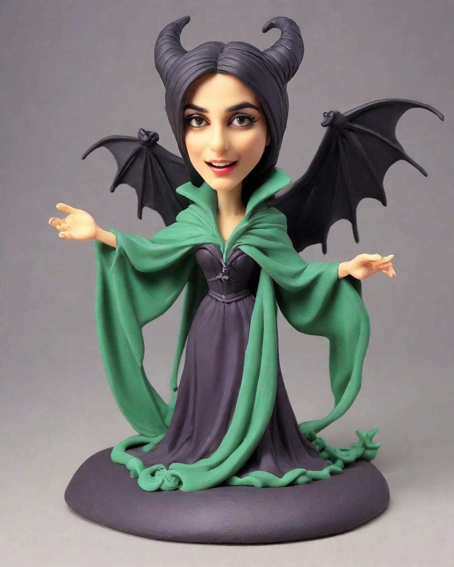 Unleash Your Inner Maleficent with a Cackling Bobblehead: The Ultimate Evil Queen Figurine,She's Not Just a Mini-Me, She's My Wicked Maleficent: A Fan's Magical Creation Journey