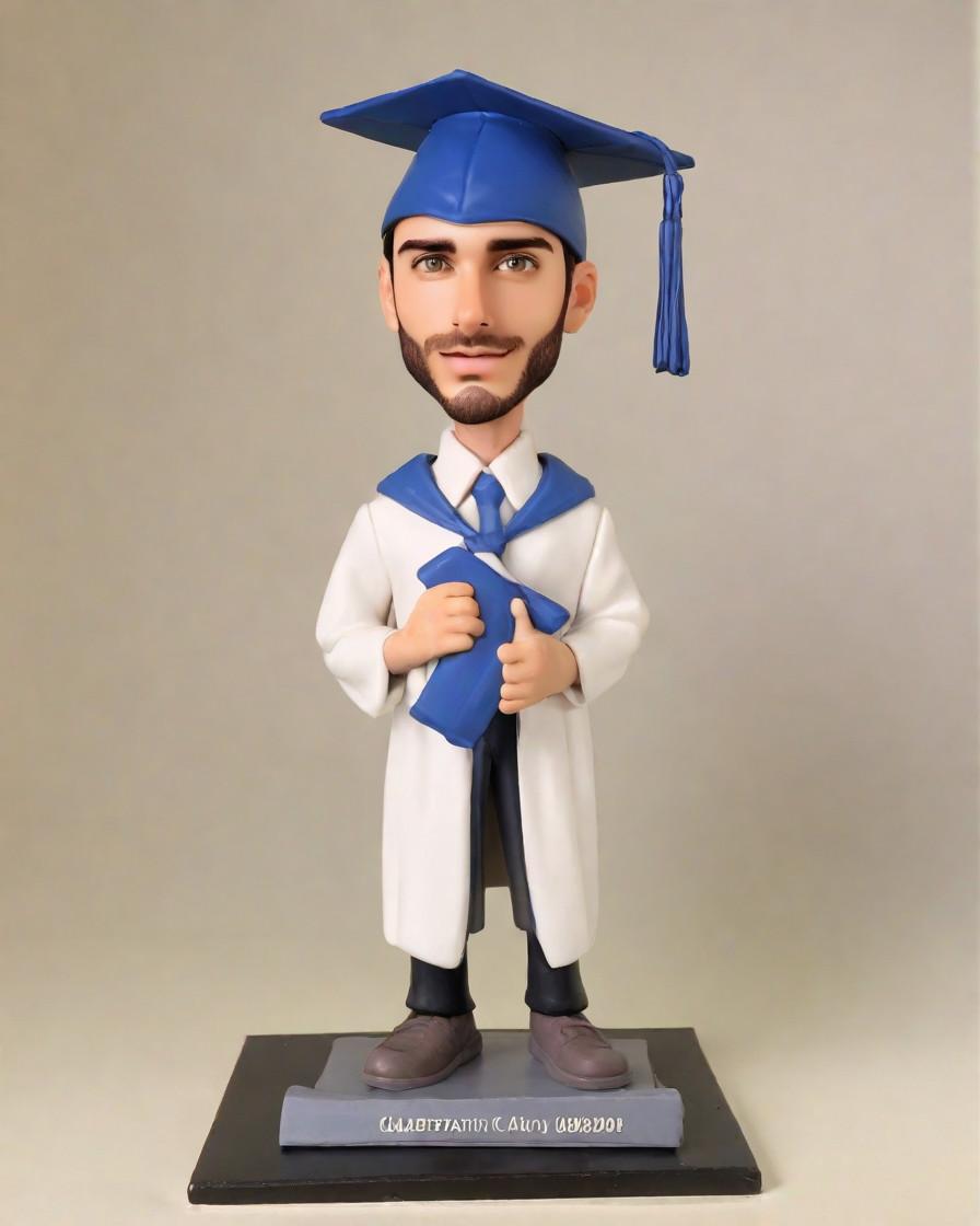 Spotlight on Graduation Trends: The Rise of Mini-Me Figurines,He Graduated with Honors and a Laugh: A Personalized Bobblehead Tale