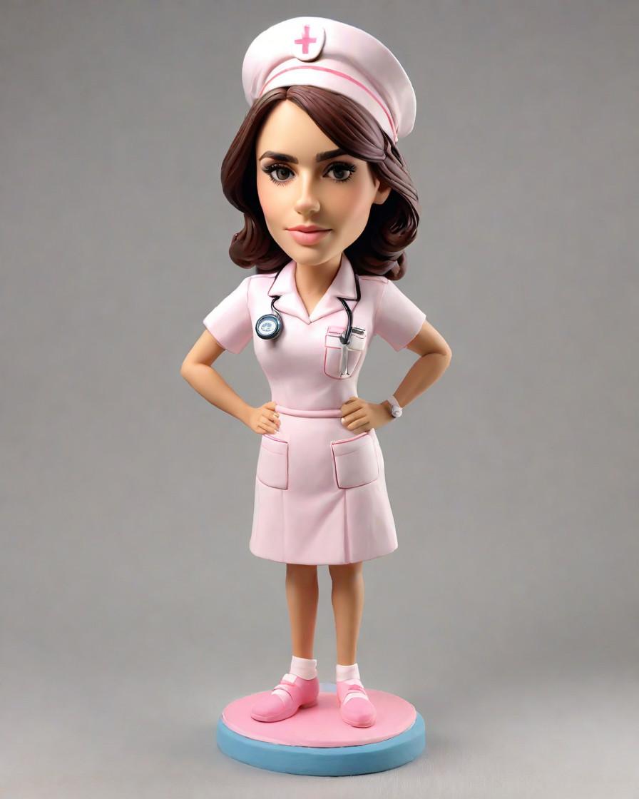 Spotlight on Personalized Care: The Story Behind a Pink-Clad Nurse Figurine,She's the Heart of the Hospital: Unboxing My Custom Nurse Bobblehead Gift