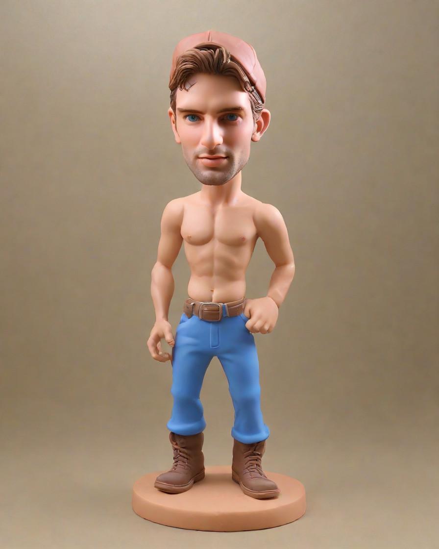 When Pop Culture Meets Personalized Bobbleheads: A Hilarious Hick's Love Story,Flashing Overalls & Heartfelt Laughs: A Couple's Unique Bobblehead Adventure
