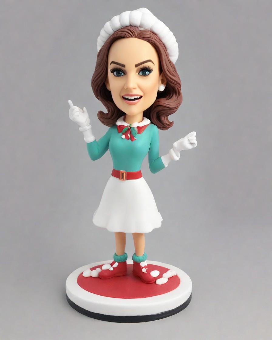 From Kitchen to Keepsake: How a Bobblehead Became the Talk of the Culinary World,She's Cooking Up a Storm in Her Chef's Outfit – And Now, a Mini-Me Figurine!