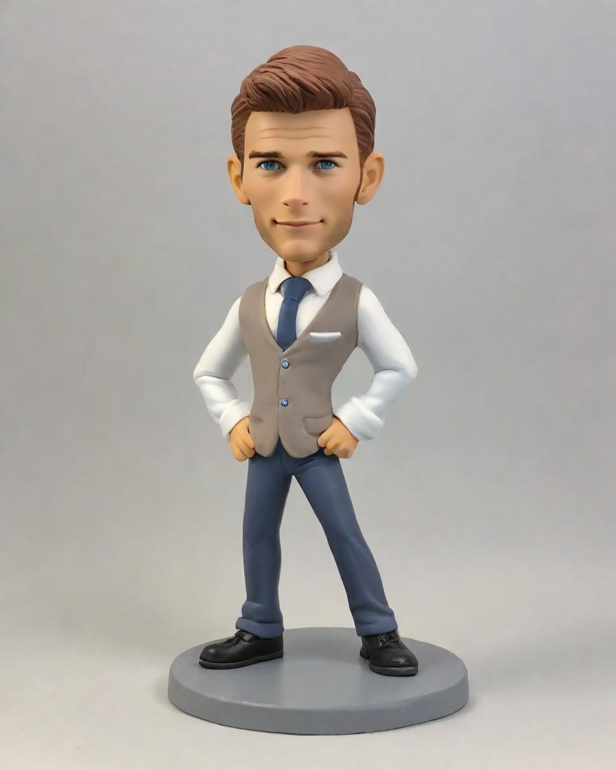 The Ultimate Sports Fan's Dream: A Custom Bobblehead That's Truly You!,He Scored a Touchdown with His Cheeky Cheer Bobblehead - A Fan's Perspective!