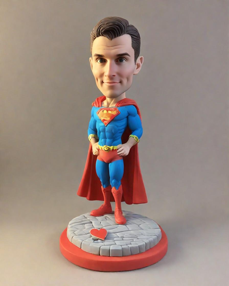 From Metropolis to Your Mantel: The Custom Bobblehead That Made Him Fly,He Thought He Was Saving the Day, But Little Did He Know...