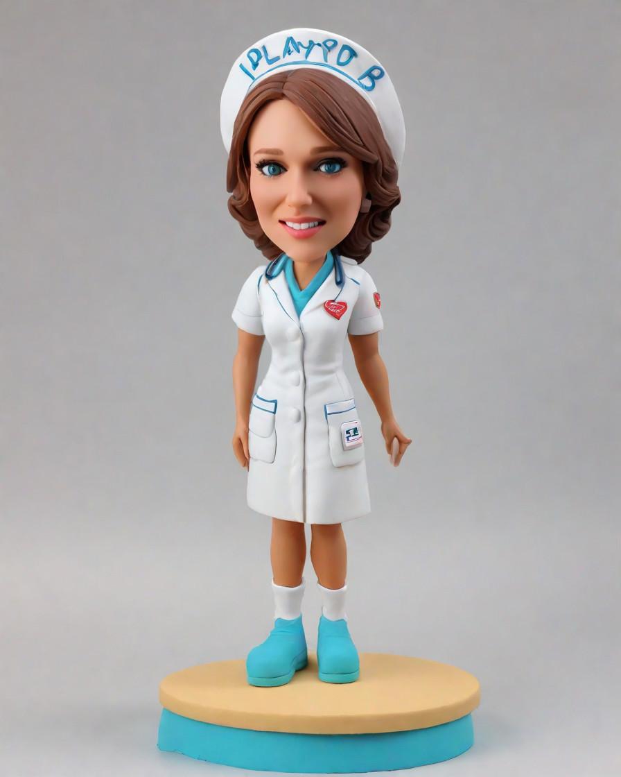 Spotlight on Style: The Custom Bobblehead Trend Among Nursing Heroes,She's the Nurse, She's the Star: Unboxing My Personalized Nurse Figurine