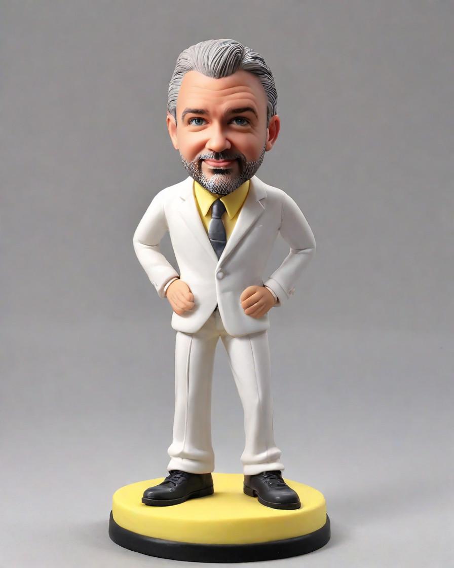 From Boardroom to Desk: The Mini-Me Figurine That's Taking the Corporate World by Storm,Unveiling the Charm of a Personalized Bobblehead: A Businessman's Unique Desk Accessory