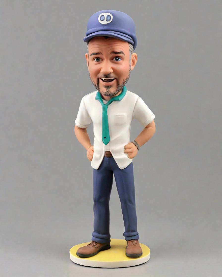 Trend Alert: The Rise of Bobblehead Figurines as Unique Employee Rewards,He's the MVP in White and Blue: Celebrating Achievements with a Mini-Me Figurine
