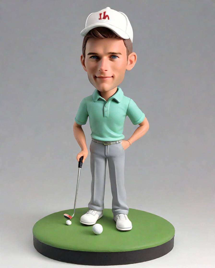 Swing into Style: The Ultimate Golfer's Bobblehead Figurine,From Fairway to Fave: A Golf Lover's Social Media Showstopper