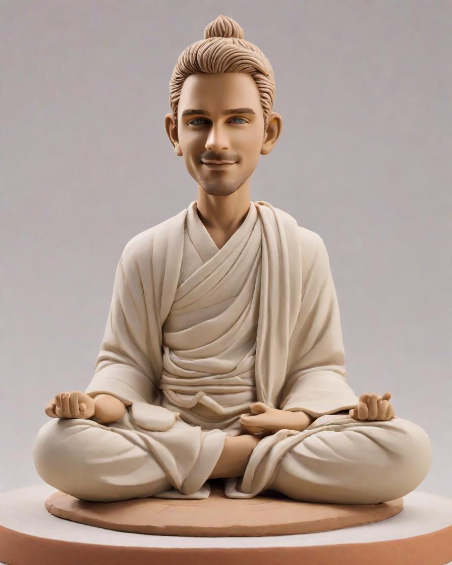 The Artisan's Touch: Sculpting Mini-Me's in Serene Meditation Poses,From Yoga Mat to Desk: A Mini-Me's Journey to Inner Peace