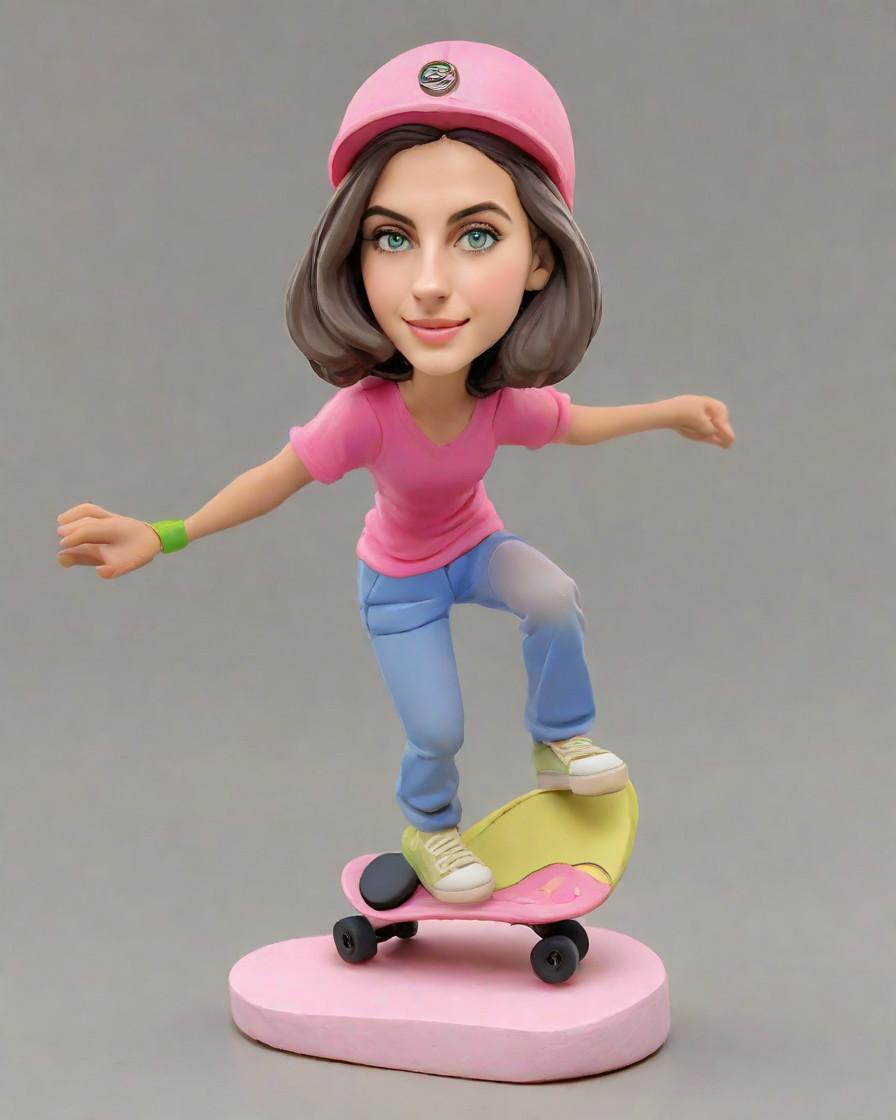 Surf's Up, Bobbleheads Down: The Unexpected Trend in Outdoor Adventure Gear,She's Crushing It! A Female Skateboarder's Take on Personalized Bobbleheads