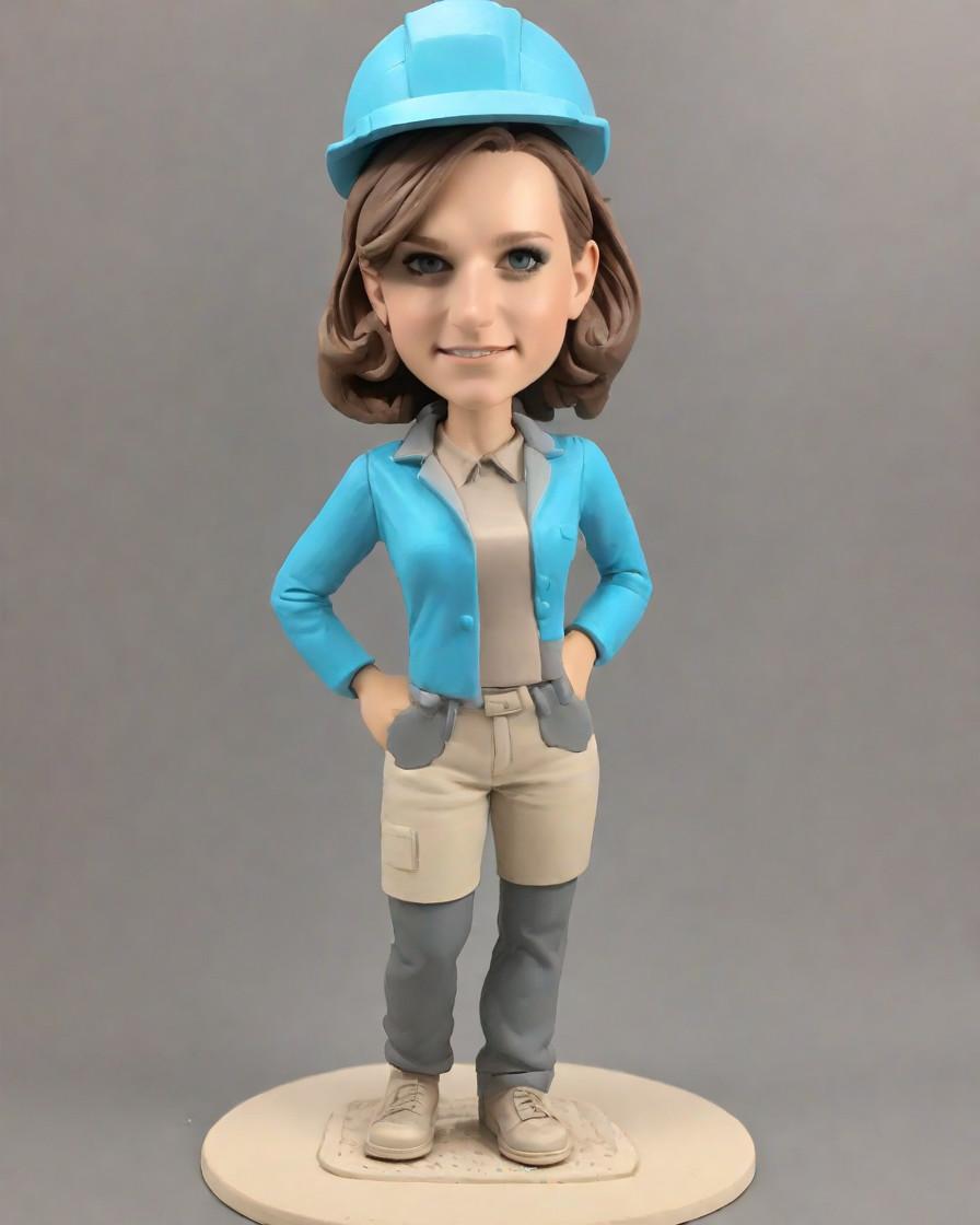 Discover the Trend: Bobbleheads as the New Fashion Statement for Engineers,From Blueprints to Bobbleheads: A Female Engineer's Unique Desk Companion