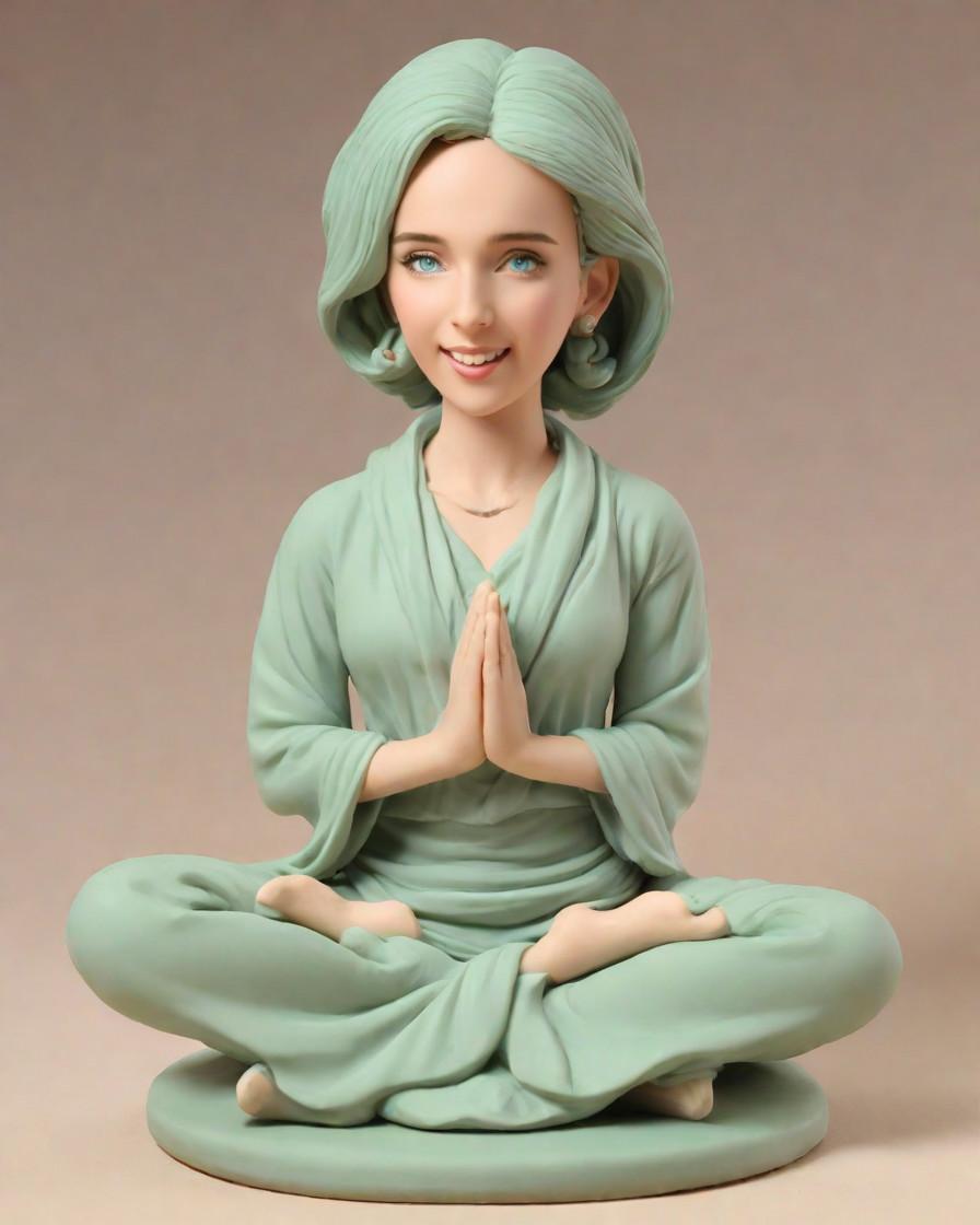 Discovering Inner Peace: A Fashion Blogger's Take on Custom Meditation Bobbleheads,My Chakra-Inspired Mini-Me: A Personalized Zen Den Creation