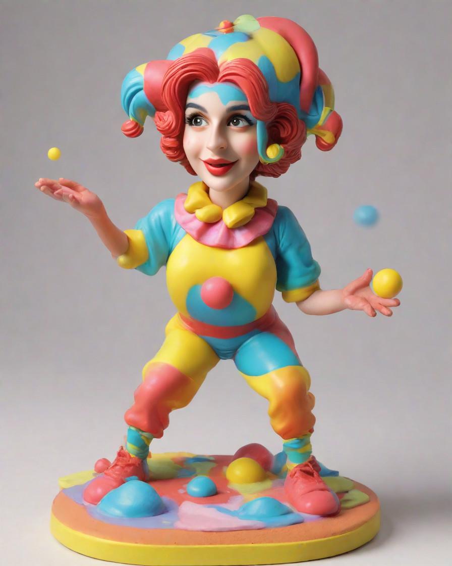 Bath Time Balancing Act: The Artistic Pursuits of a Female Clumsy Clown,She's Juggling Joy in the Bubbles: My Mini-Me's Bathtime Adventure!