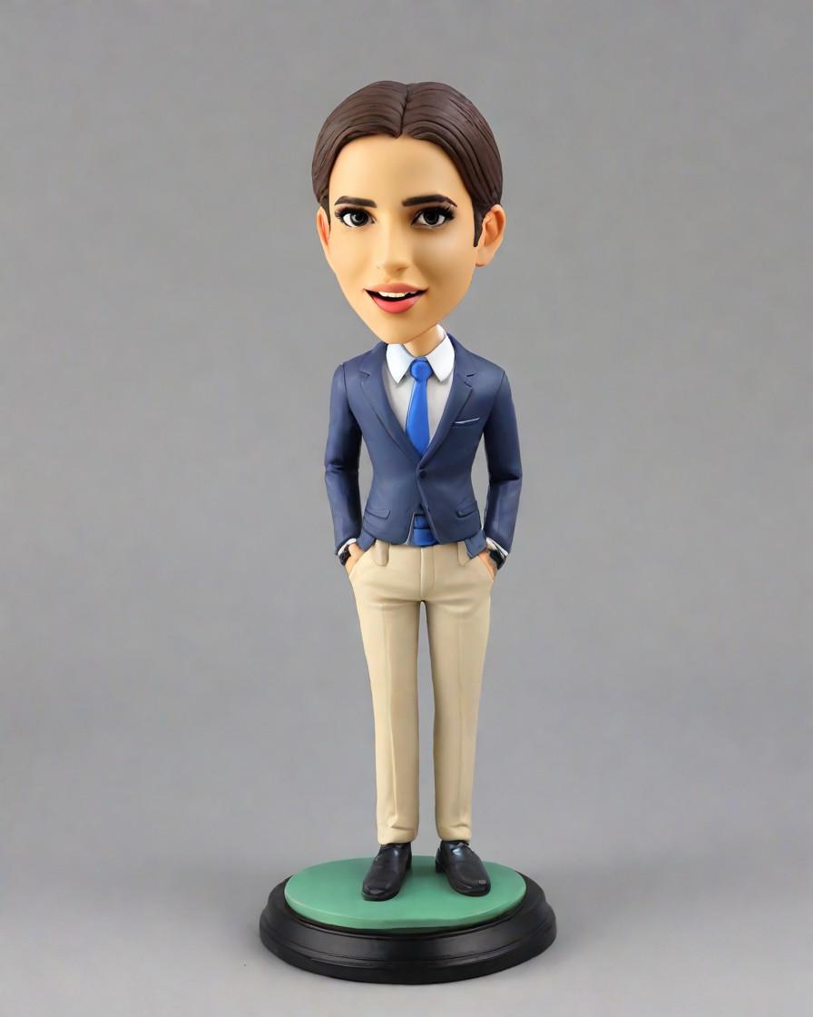 The CEO's Secret Weapon: A Business Suit White Collar Bobblehead Engraved with Success,My Mini-Me Moment: A Personalized Statue Gift That Stole the Show at the Corporate Gala