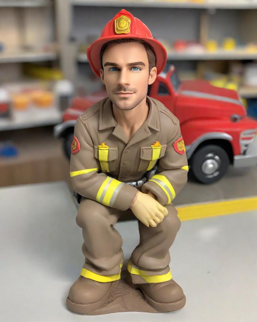 Battling Flames and Hearts: The Brave Bobblehead Firefighter,He's Got the Moves: A Firefighter's Bobblehead Story