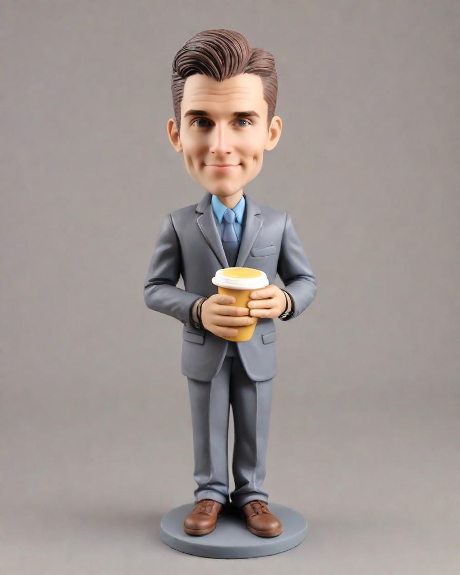The Art of Personalized Business Charm: Crafting Your Mini-Me Bobblehead,From Boardroom to Bobble: How a Businessman's Miniature Me Became the Office Sensation